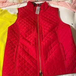 Chico's Bright Red Quilted Vest